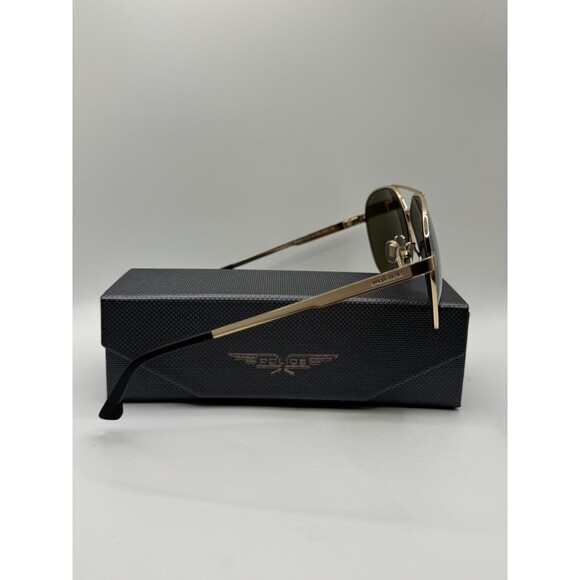 Police SPLB37 Gold Aviator Designer Sunglasses NEW Retail $300+ - Picture 2 of 6